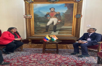 Ambassador Ashok Babu met with H.E. Mrs. Tatiana Pugh, Vice Foreign Minister for Asia on Thu, 11 Jan. 2024. They discussed a range of subjects and reaffirmed their commitment to further strengthening the warm and friendly relations between the two countries.
